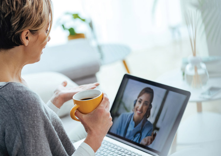 Patient of Telehealth with their provider