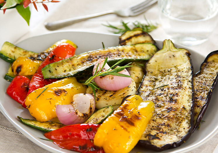 plate of grilled veggies